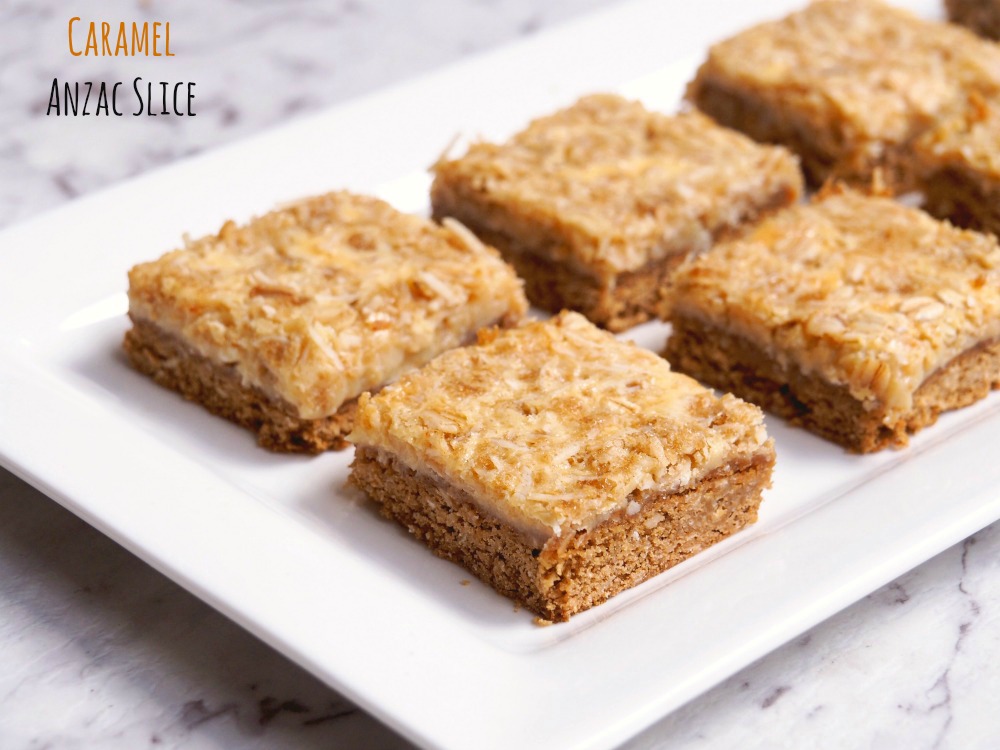 Kate’s Caramel Anzac Slice