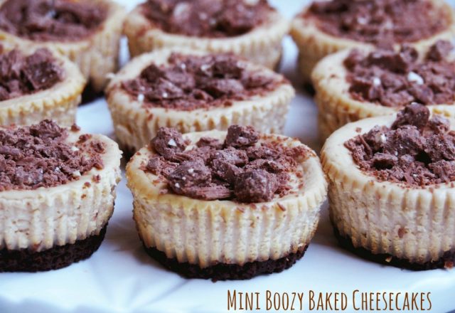 Mini Boozy Baked Cheesecakes