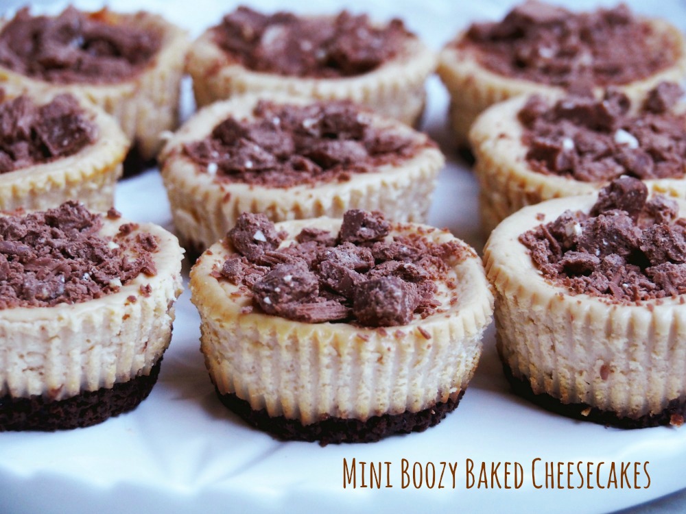 Mini Boozy Baked Cheesecakes