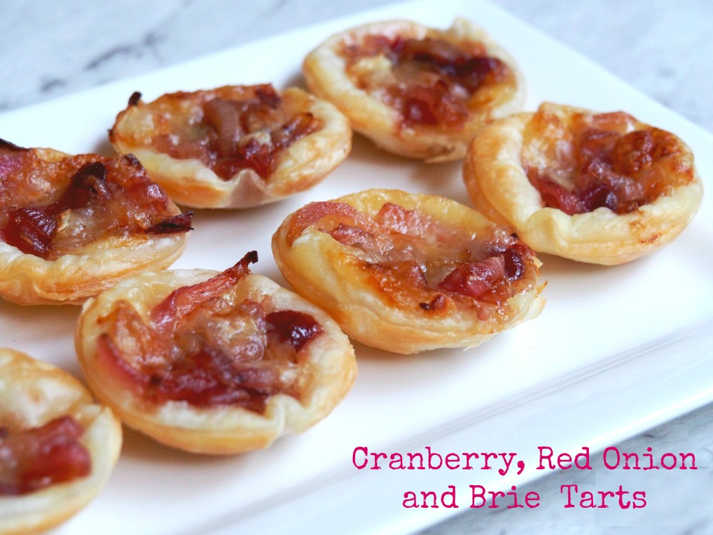 cranberry-caramelised-red-onion-brie-tarts
