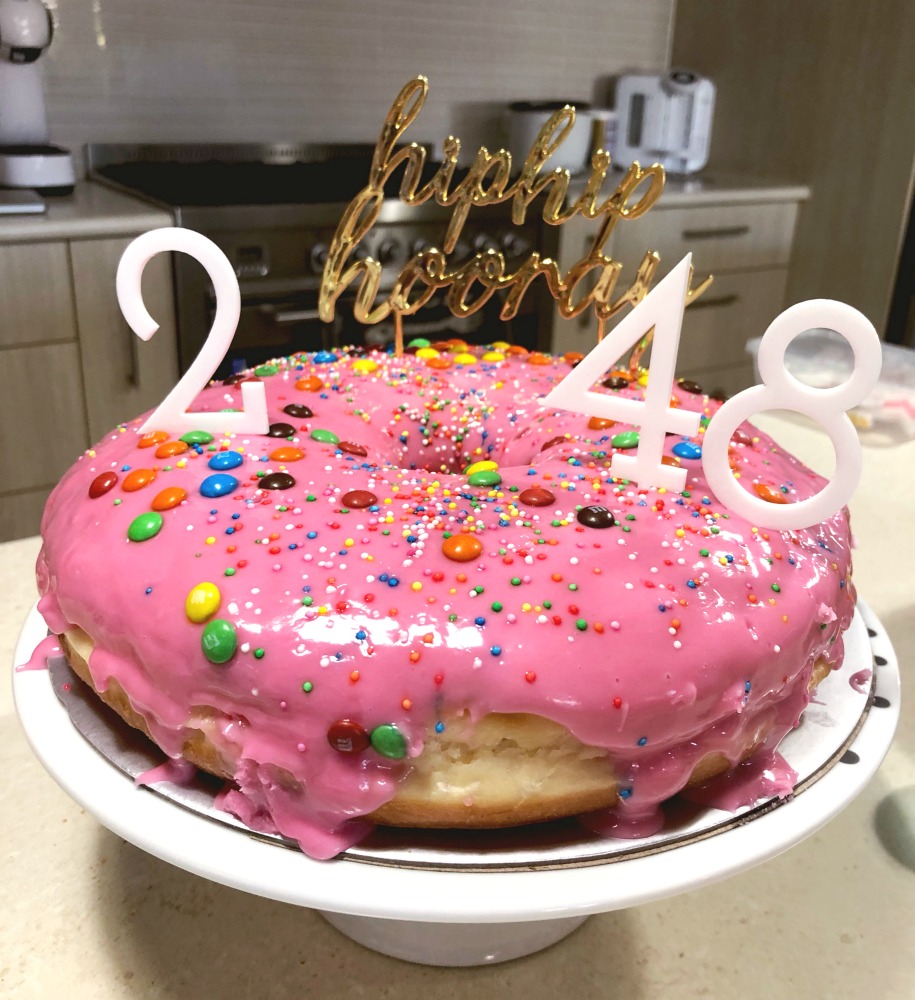 doughnut birthday cake