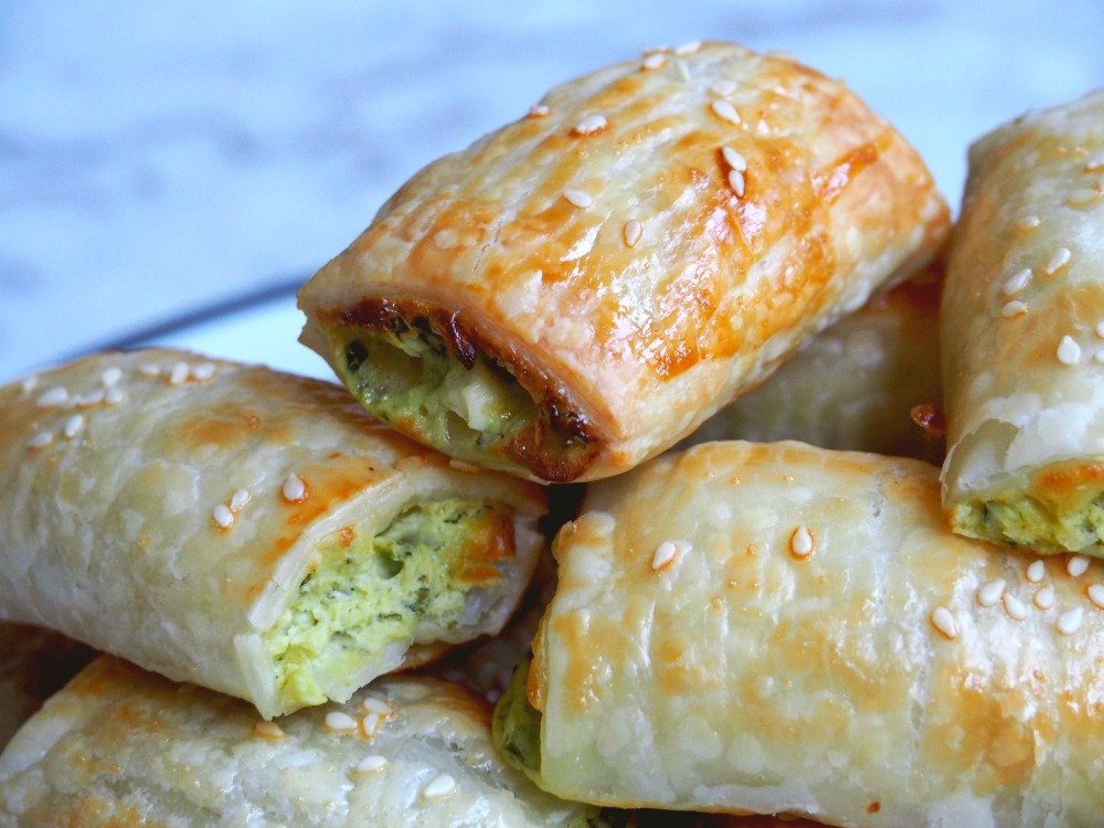 spinach and three cheese rolls