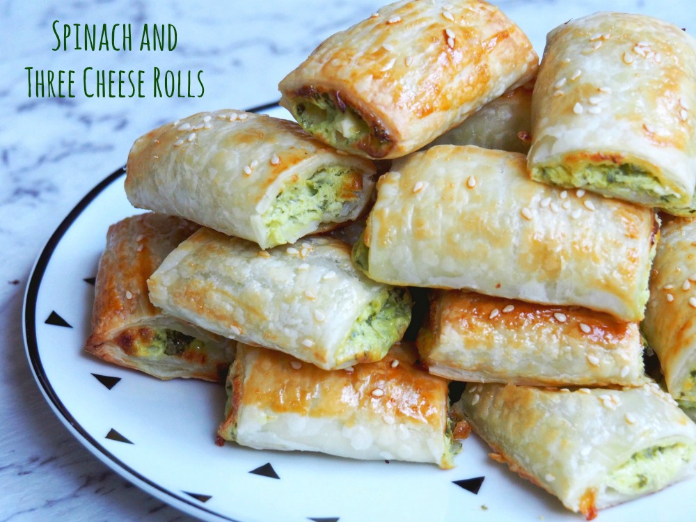 Meatless Monday: Spinach and Three Cheese Rolls