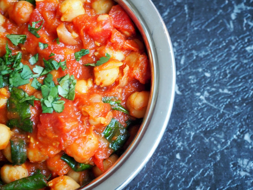 spinach chickpea curry