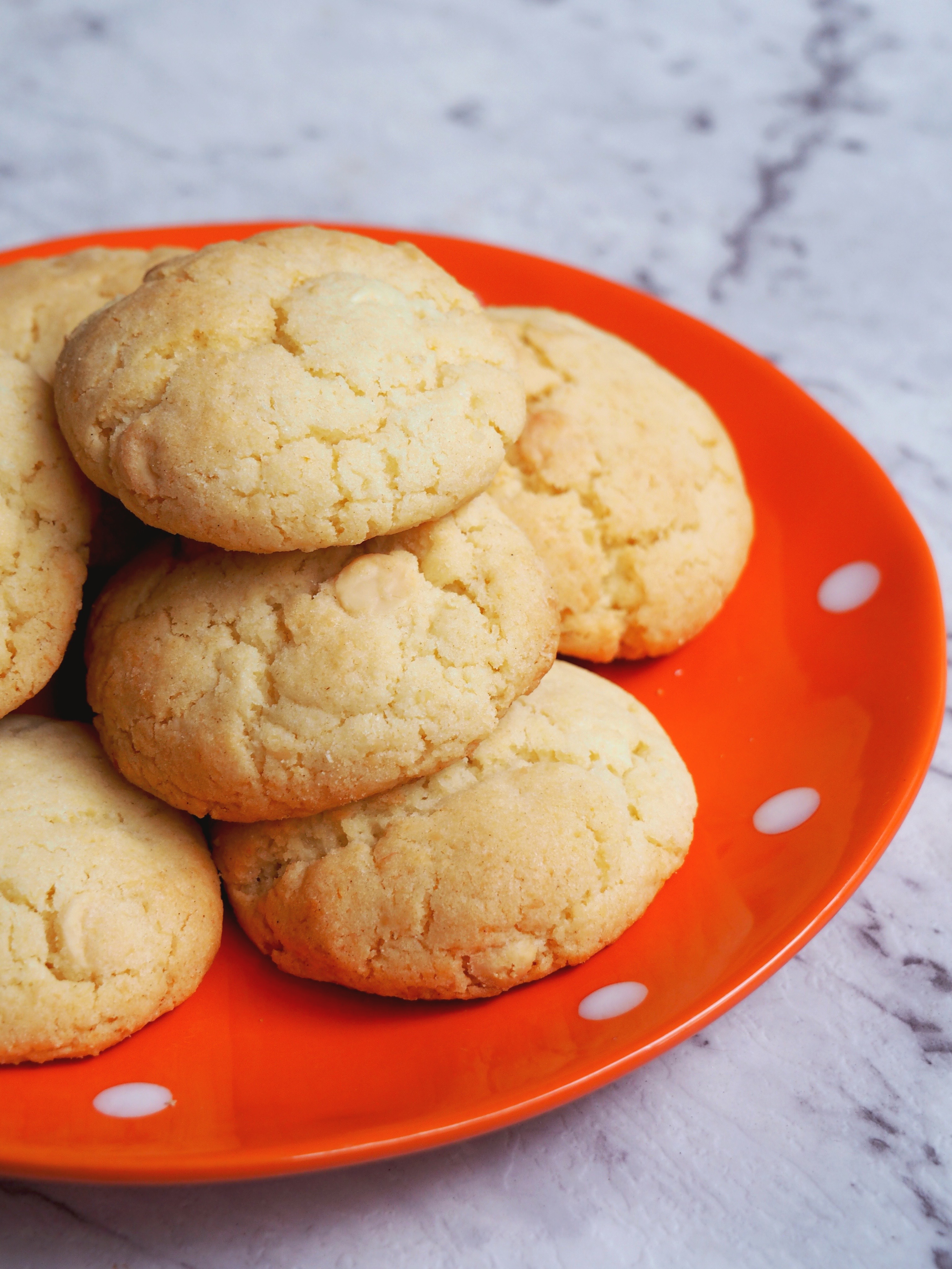 orange coconut white chocolate biscuits