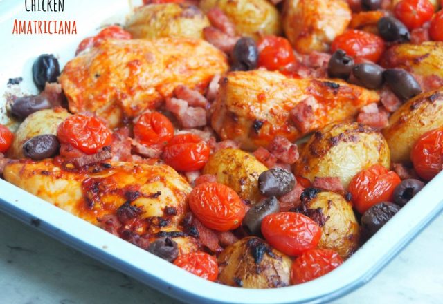 Chicken Amatriciana Tray Bake