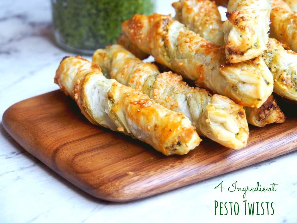 4 ingredient pesto twists