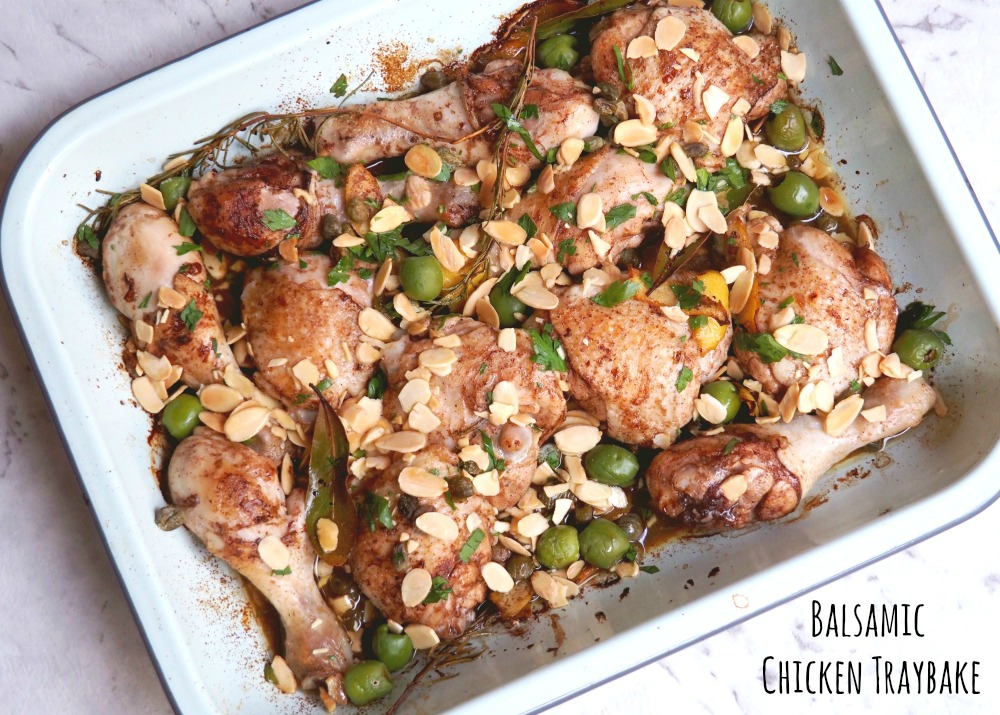 balsamic chicken traybake