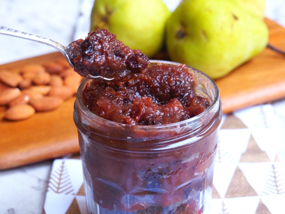 pear almond christmas mince spoonful