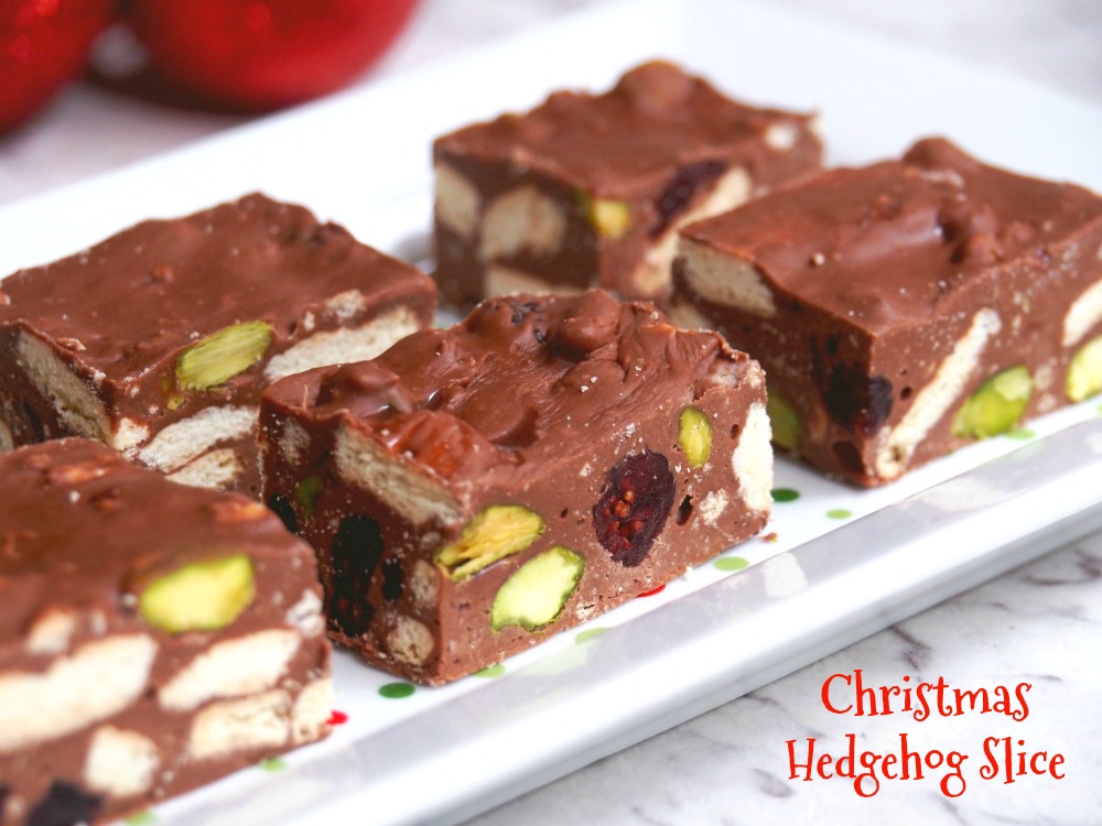 christmas hedgehog slice