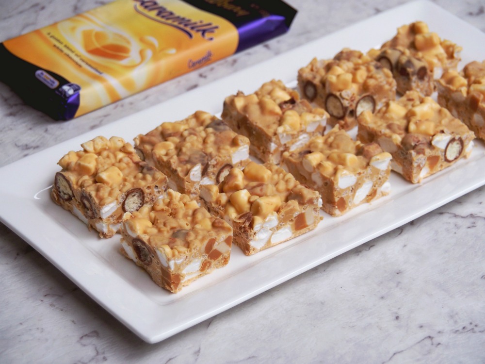 caramilk rocky road slice