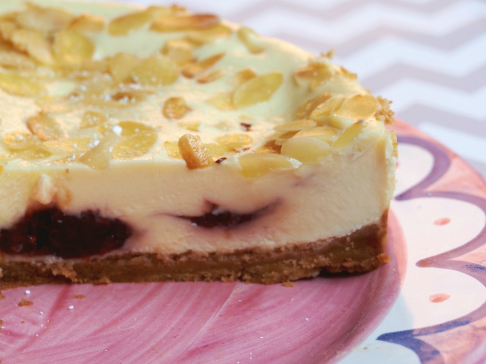 baked bakewell cheesecake