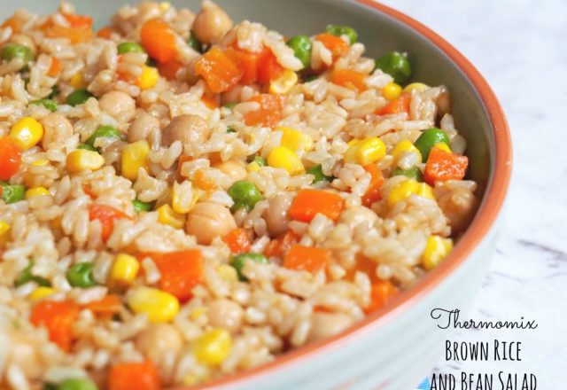 Thermomix Brown Rice and Bean Salad