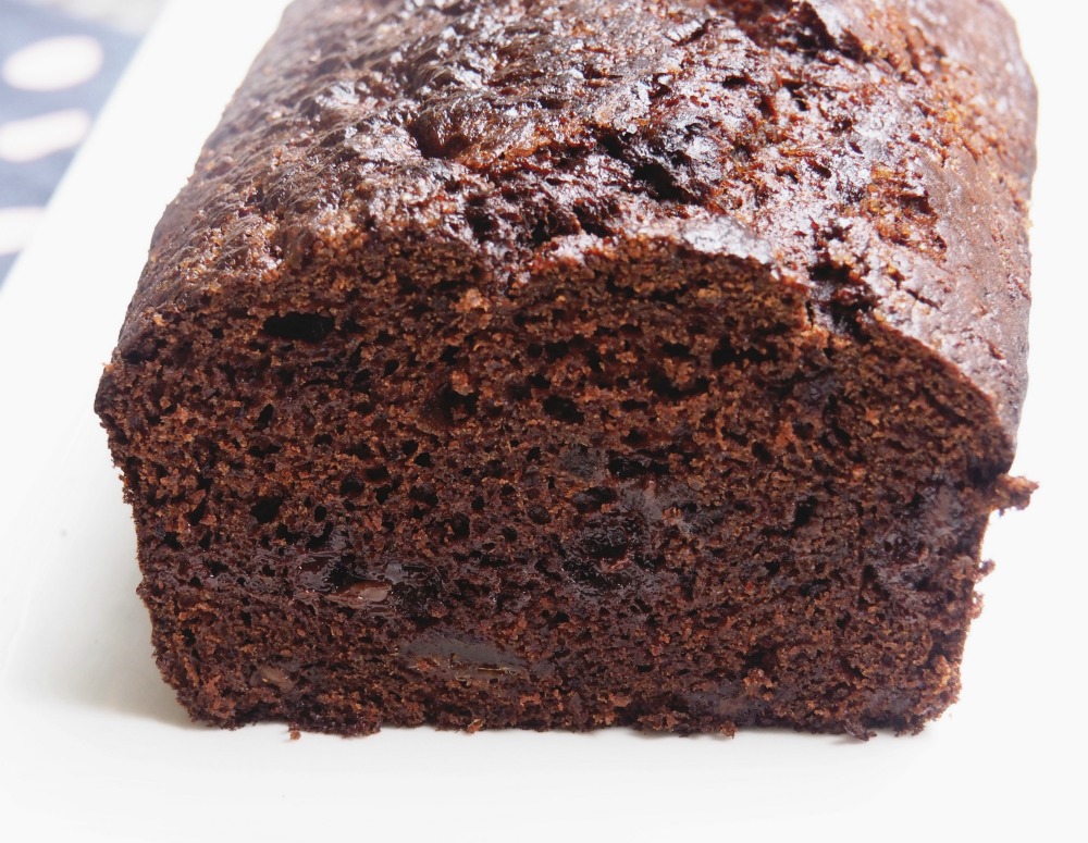 date chocolate loaf cut