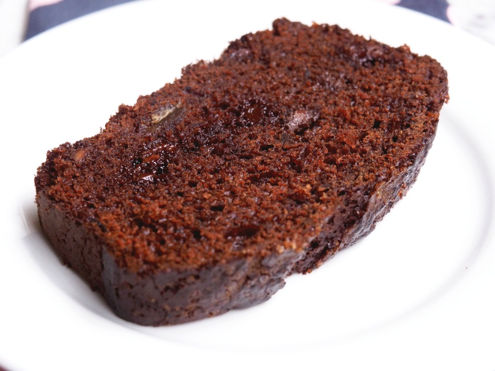 date chocolate loaf slice