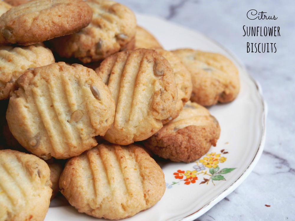 Citrus sunflower biscuits title