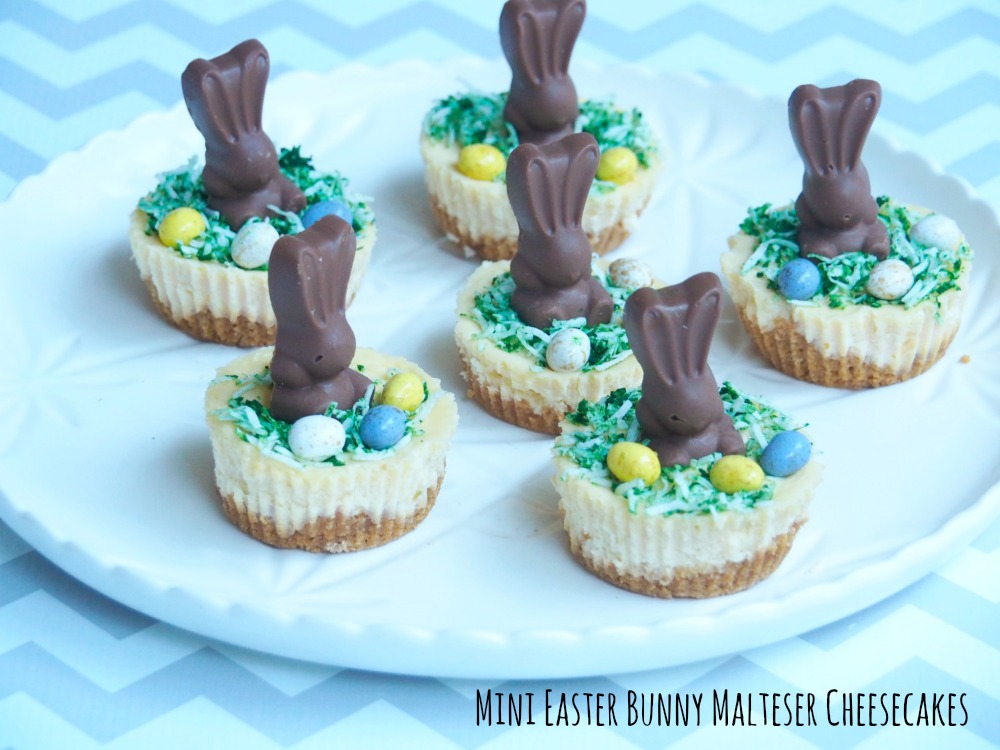 Mini Easter Bunny Malteser Cheesecakes