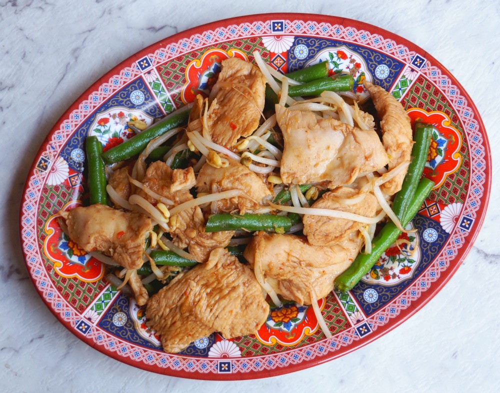 teriyaki chicken with green beans