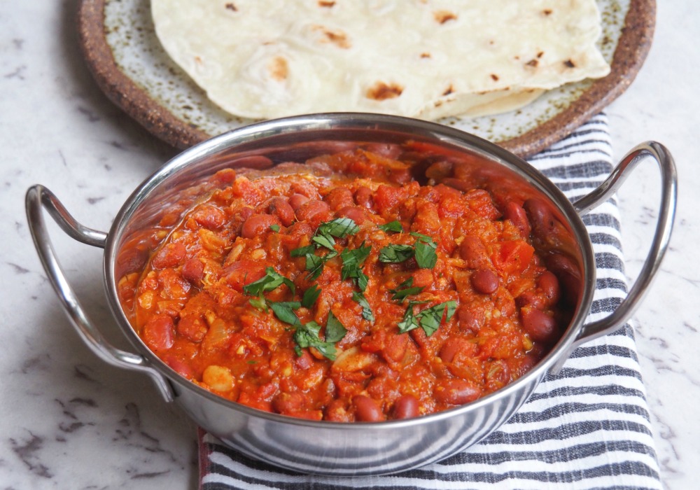 kidney bean curry roti