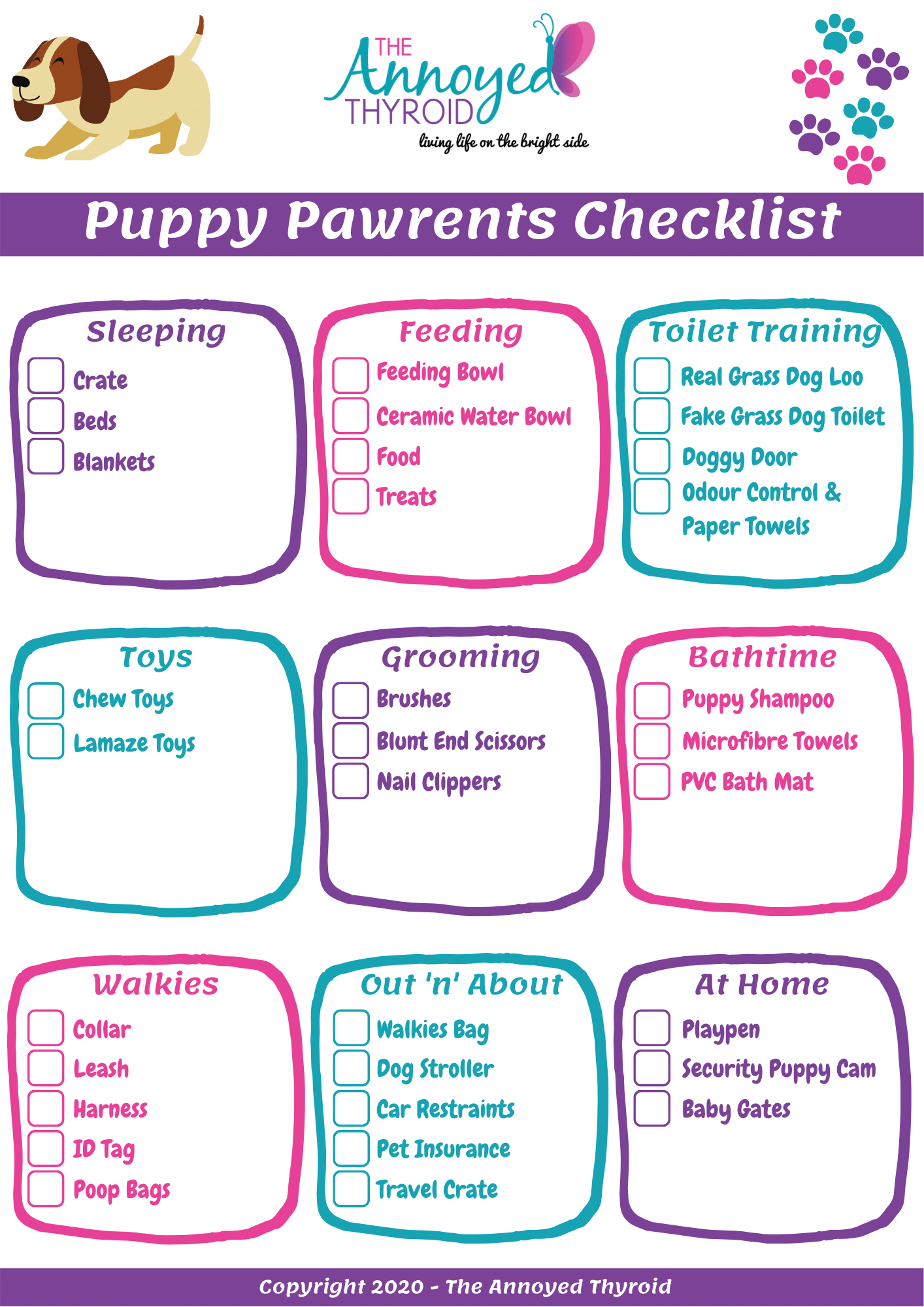 checklist of puppy basics