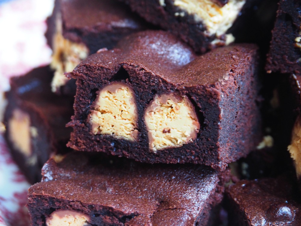 square of Caramilk Twirl Brownies