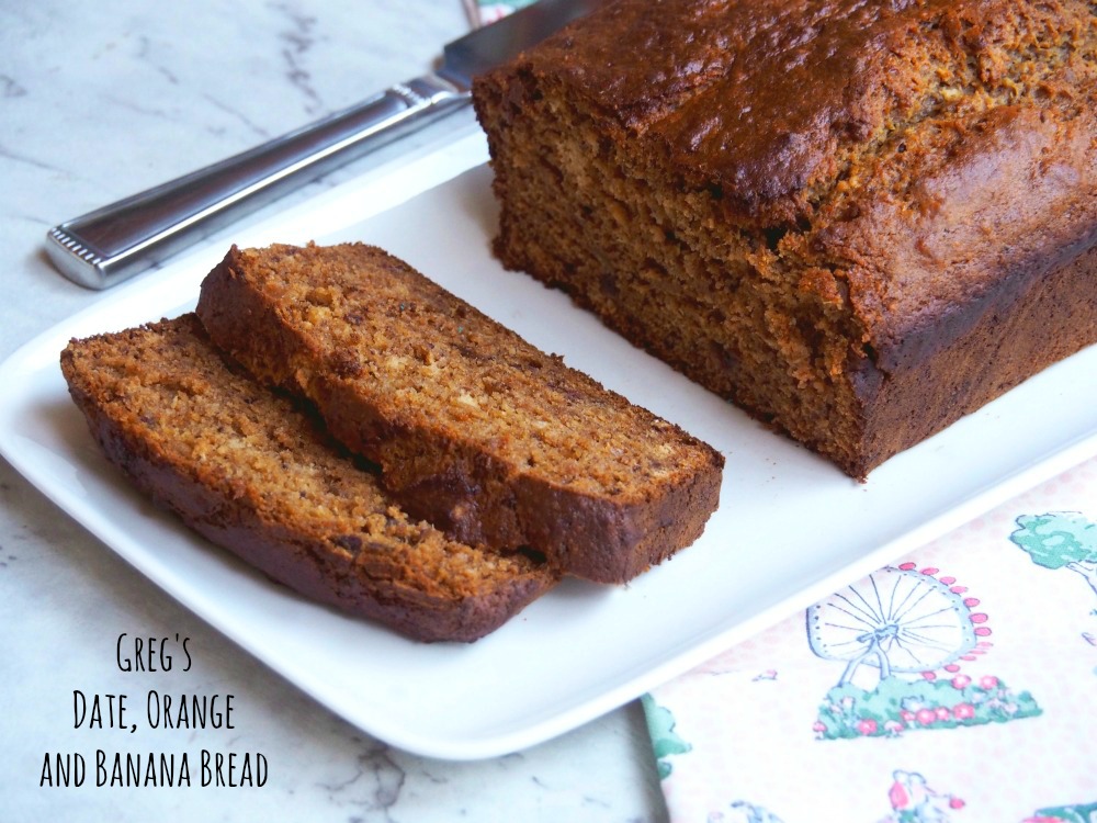 orange date banana bread cut and slices