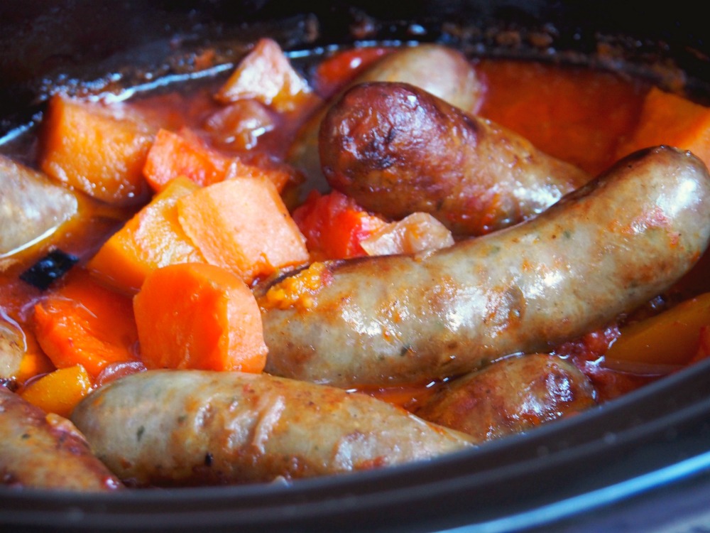 slow cooker sausage casserole pot