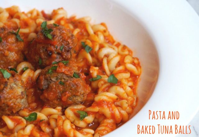 Pasta and Baked Tuna Balls