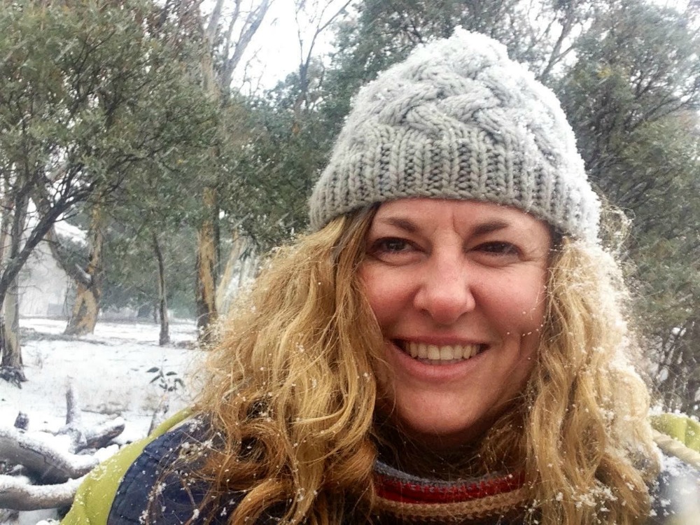Joanne Tracey author in the snow