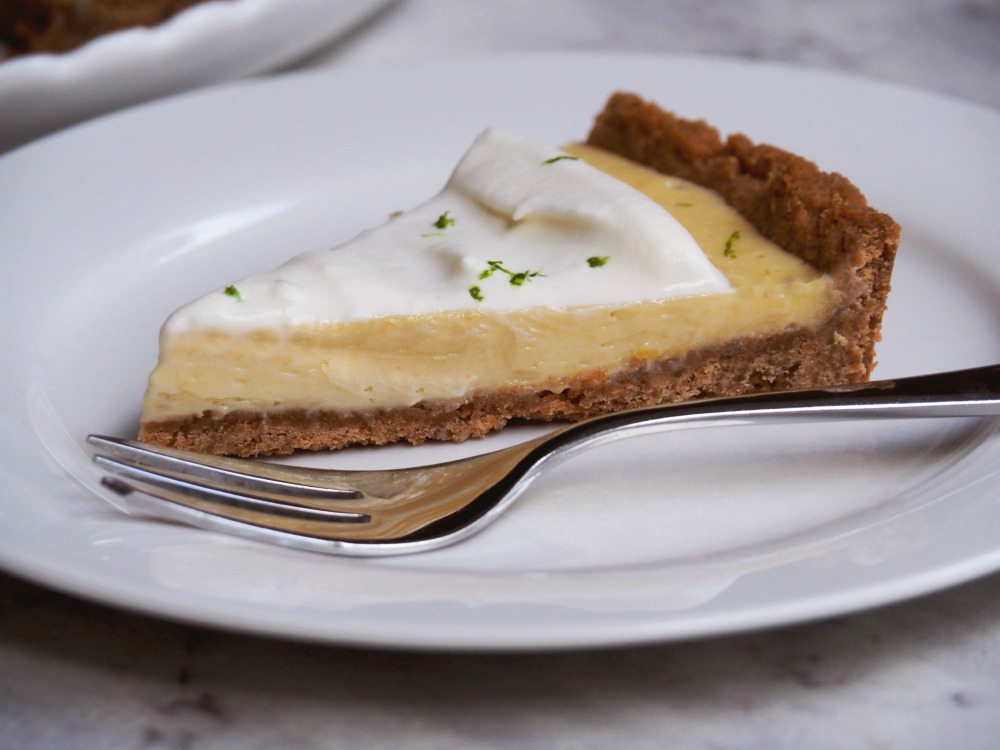 slice of easy key lime pie