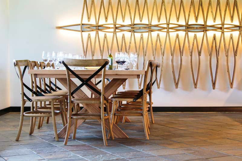 table and chairs at Glandore Wines cellar door