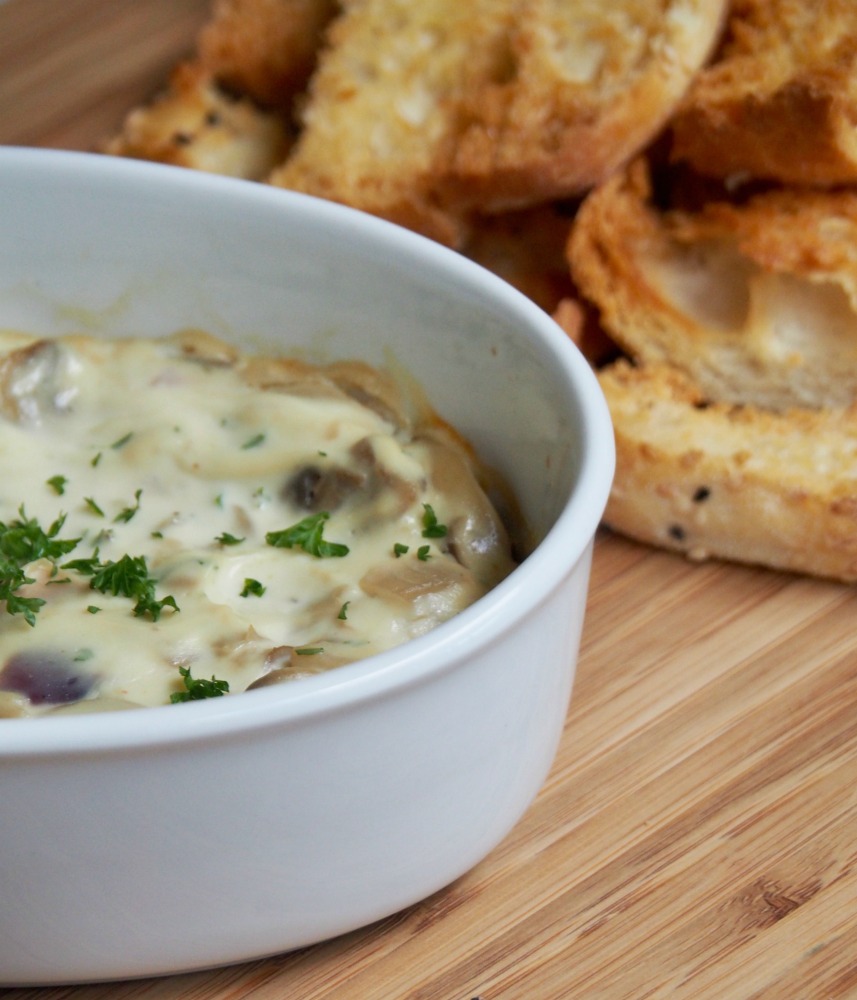 baked ricotta mushroom dip