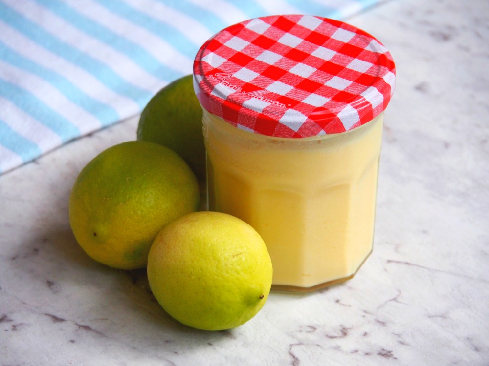 jar of lime butter with limes next to it