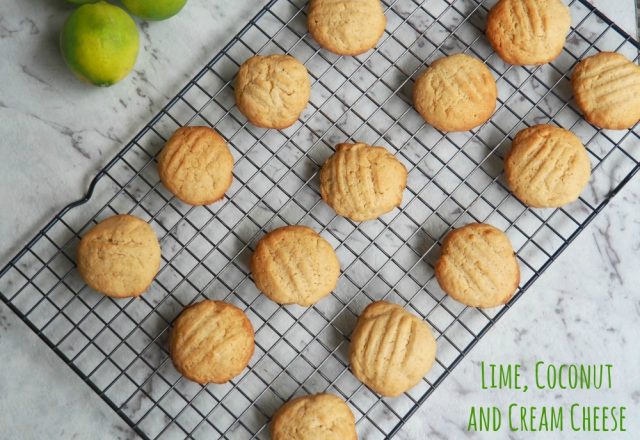 Lime, Coconut and Cream Cheese Cookies