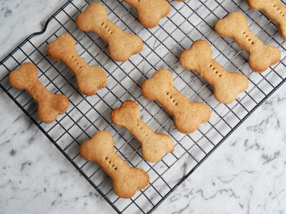 easy peanut butter dog biscuits from above
