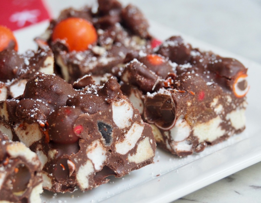 corner of chocolate orange rocky road