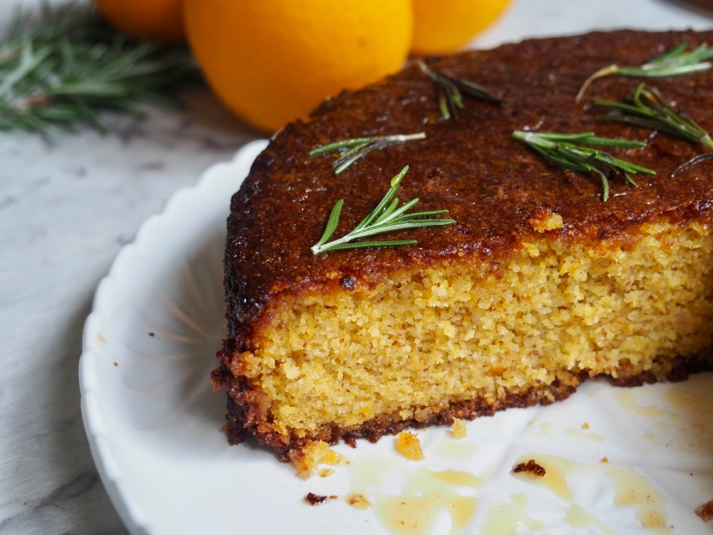 gluten free dairy free orange cake inside view