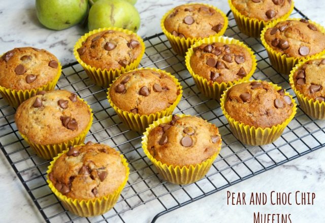 Pear and Choc Chip Muffins