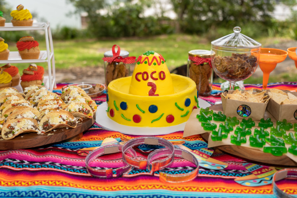 yellow sombrero dog birthday cake