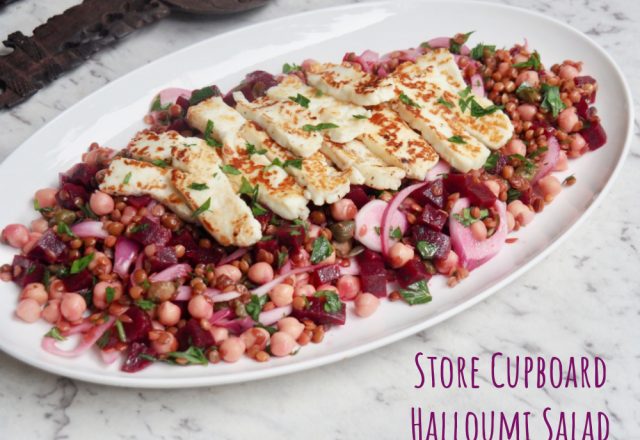 Store Cupboard Halloumi Salad