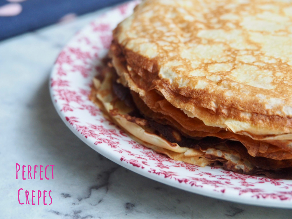 side view of a stack of crepes