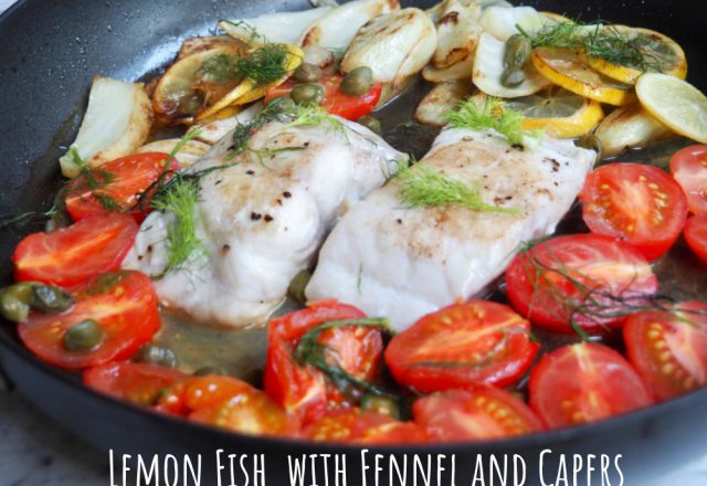 Lemon Fish with Fennel and Capers