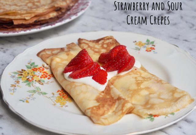 Strawberry and Sour Cream Crepes