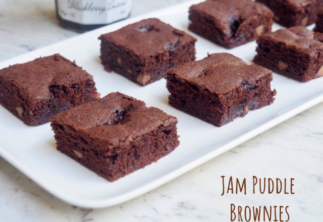 Jam Puddle Brownies