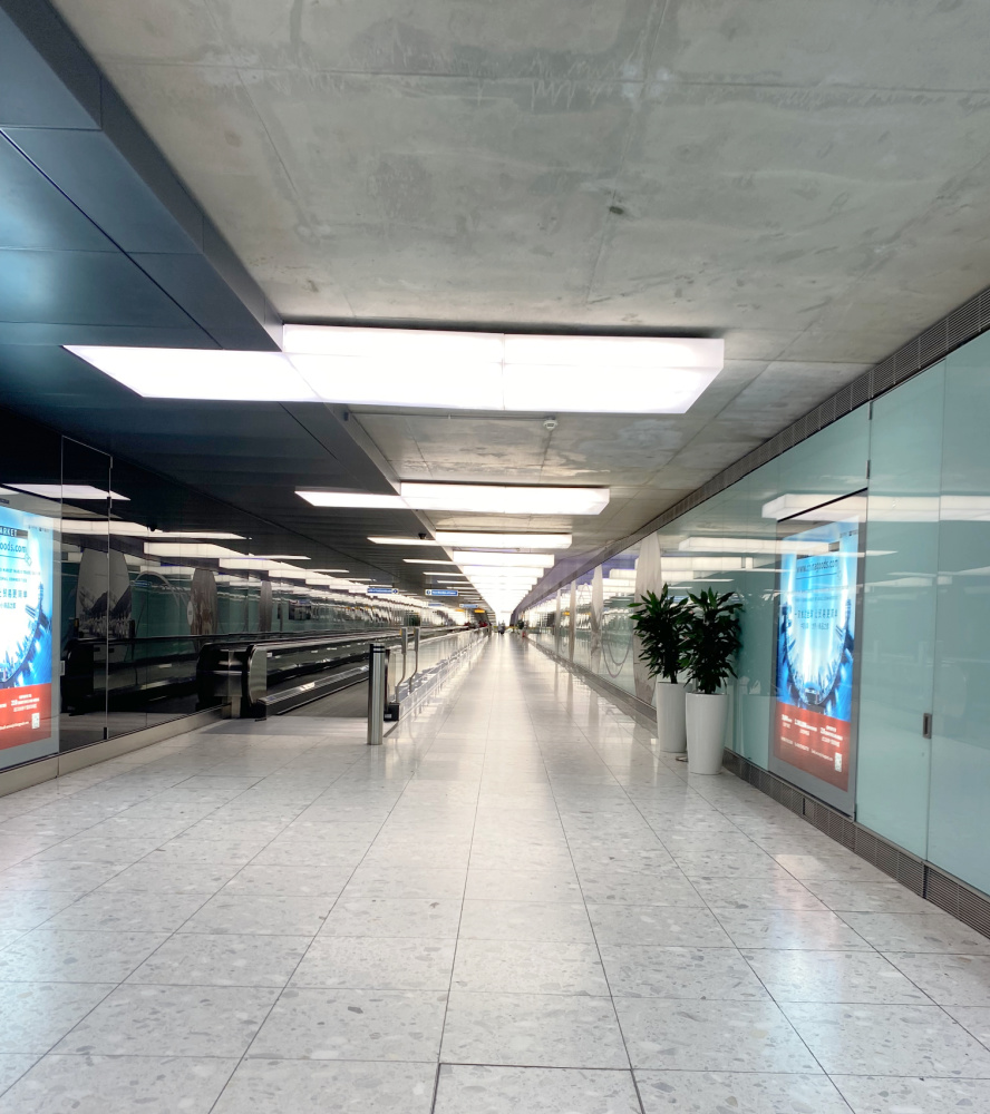 empty Heathrow Airport