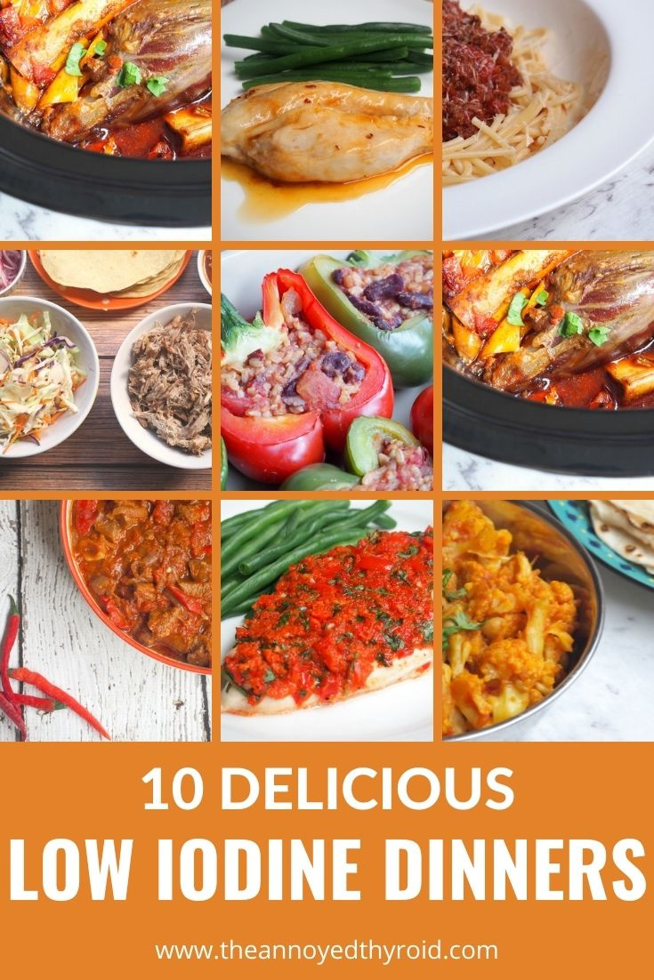 10 delicious low iodine dinners pin