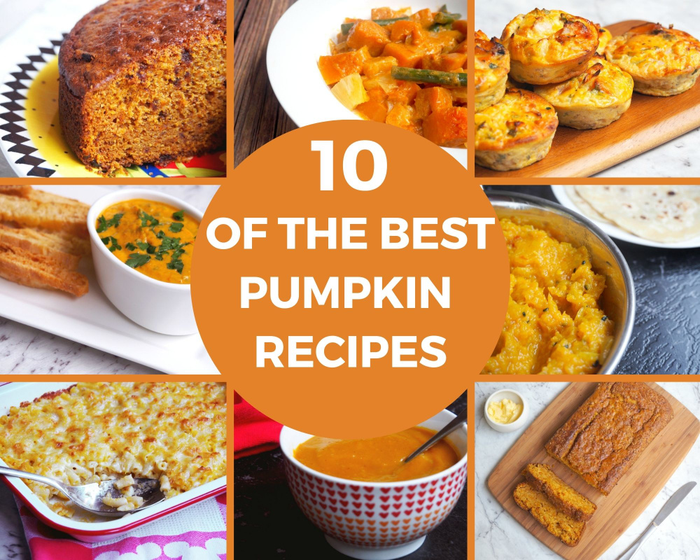 collage of 8 pumpkin recipes