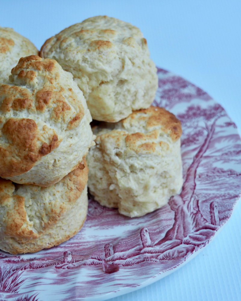 scones on plate