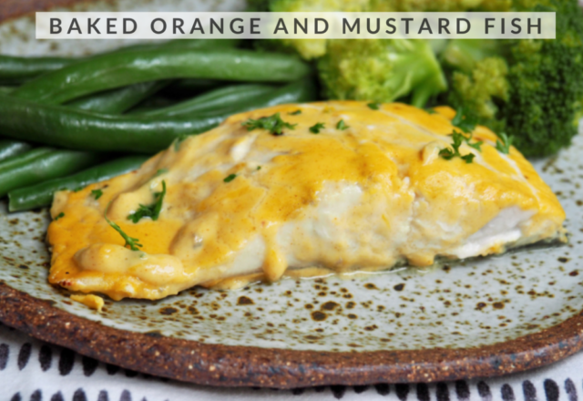 Baked Orange and Mustard Fish