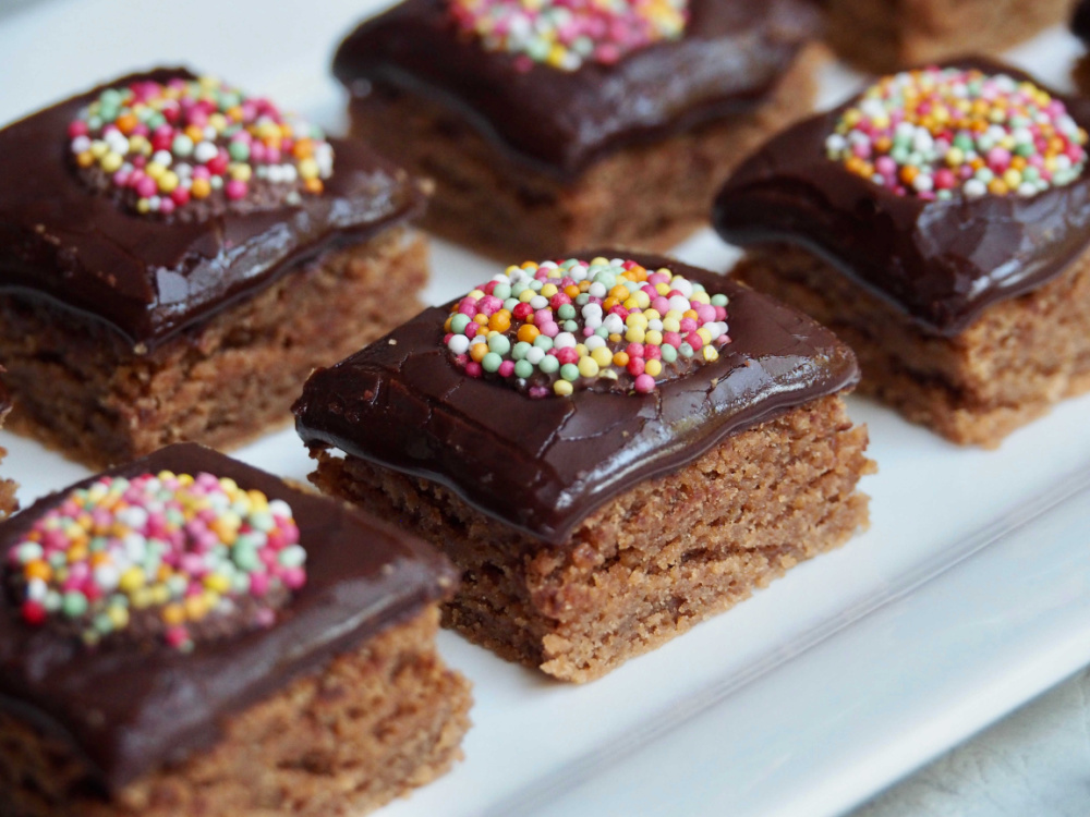 melt and mix weetbix slice cut into individual square